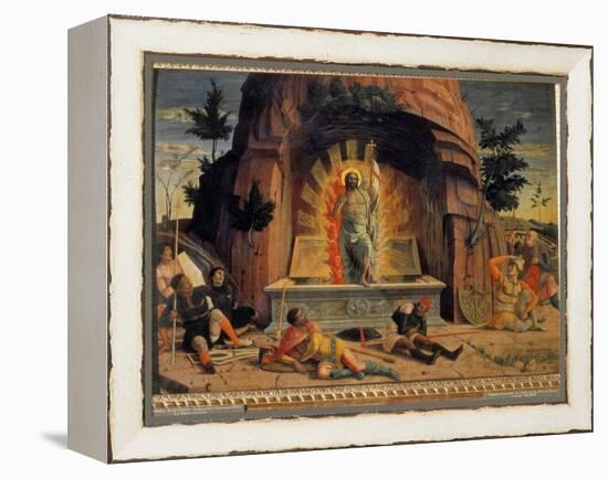 The Resurrection Fragment of the Predelle of the Altarpiece of the Church of San Zeno in Verona by-Andrea Mantegna-Framed Premier Image Canvas