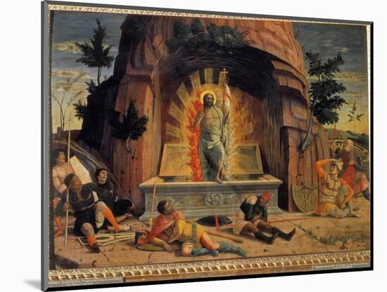 The Resurrection Fragment of the Predelle of the Altarpiece of the Church of San Zeno in Verona by-Andrea Mantegna-Mounted Giclee Print