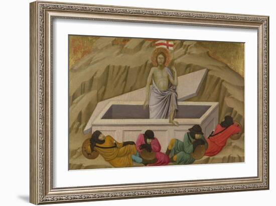 The Resurrection (From the Basilica of Santa Croce, Florenc), C. 1324-1325-Ugolino Di Nerio-Framed Giclee Print