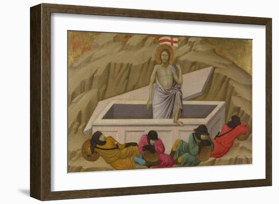 The Resurrection (From the Basilica of Santa Croce, Florenc), C. 1324-1325-Ugolino Di Nerio-Framed Giclee Print