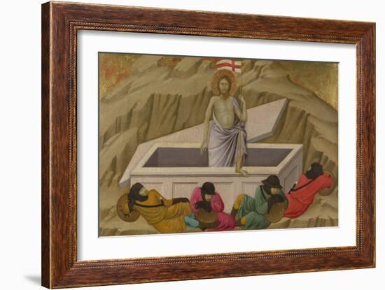 The Resurrection (From the Basilica of Santa Croce, Florenc), C. 1324-1325-Ugolino Di Nerio-Framed Giclee Print