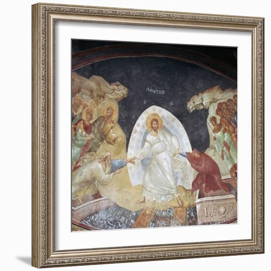 The Resurrection in the church of St Saviour in Chora, 14th century. Artist: Unknown-Unknown-Framed Giclee Print