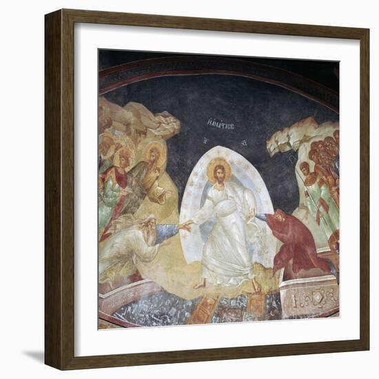 The Resurrection in the church of St Saviour in Chora, 14th century. Artist: Unknown-Unknown-Framed Giclee Print