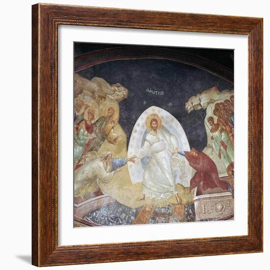 The Resurrection in the church of St Saviour in Chora, 14th century. Artist: Unknown-Unknown-Framed Giclee Print