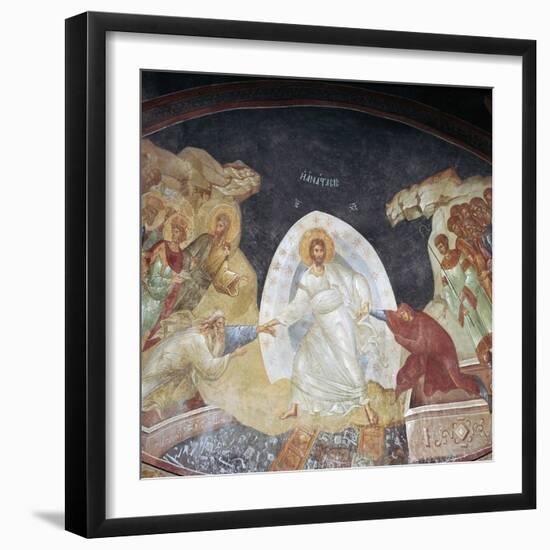 The Resurrection in the church of St Saviour in Chora, 14th century. Artist: Unknown-Unknown-Framed Giclee Print