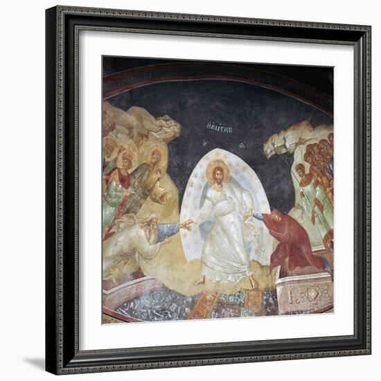 The Resurrection in the church of St Saviour in Chora, 14th century. Artist: Unknown-Unknown-Framed Giclee Print