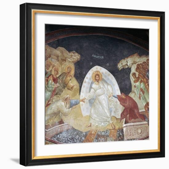 The Resurrection in the church of St Saviour in Chora, 14th century. Artist: Unknown-Unknown-Framed Giclee Print