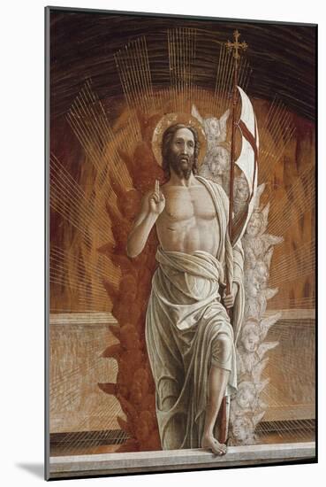 The Resurrection Jesus Christ. Detail of the Predelle of the Altarpieceof San Zeno (Tempera on Pane-Andrea Mantegna-Mounted Giclee Print