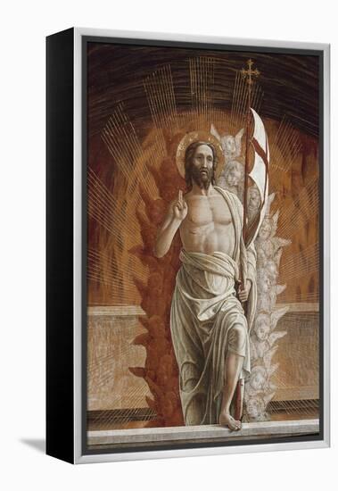 The Resurrection Jesus Christ. Detail of the Predelle of the Altarpieceof San Zeno (Tempera on Pane-Andrea Mantegna-Framed Premier Image Canvas