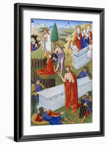 The Resurrection, Miniature from Book of Prayers by Jeanne De Laval, Manuscript-null-Framed Giclee Print