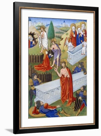 The Resurrection, Miniature from Book of Prayers by Jeanne De Laval, Manuscript-null-Framed Giclee Print