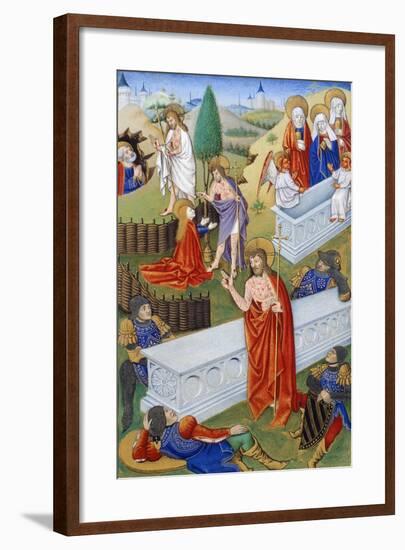 The Resurrection, Miniature from Book of Prayers by Jeanne De Laval, Manuscript-null-Framed Giclee Print