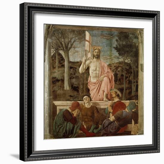 The Resurrection of Christ, 1463-65, Fresco-Piero della Francesca-Framed Giclee Print