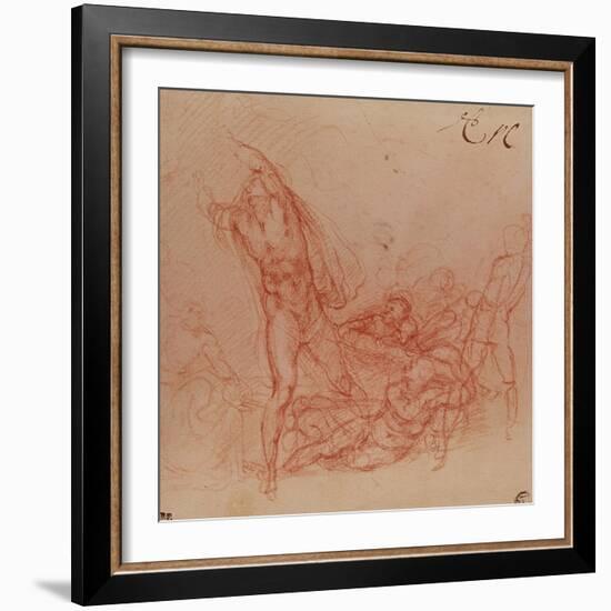 The Resurrection of Christ, circa 1536-38-Michelangelo Buonarroti-Framed Giclee Print