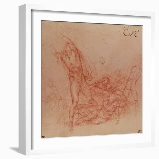 The Resurrection of Christ, circa 1536-38-Michelangelo Buonarroti-Framed Giclee Print