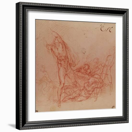 The Resurrection of Christ, circa 1536-38-Michelangelo Buonarroti-Framed Giclee Print