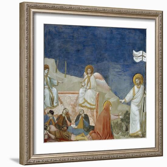 The Resurrection of Christ, Detail from Life and Passion of Christ-Giotto di Bondone-Framed Giclee Print