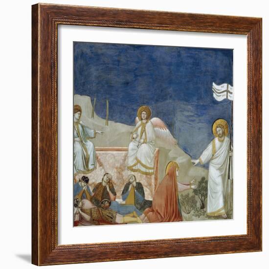 The Resurrection of Christ, Detail from Life and Passion of Christ-Giotto di Bondone-Framed Giclee Print