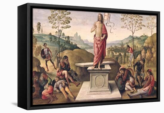 The Resurrection of Christ, from the Convent of San Pietro, Perugia, 1496-98-Pietro Perugino-Framed Premier Image Canvas