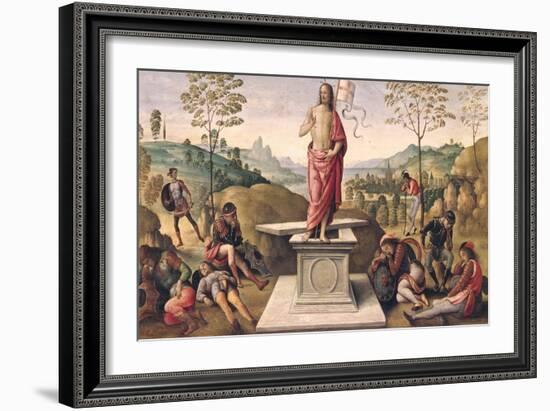 The Resurrection of Christ, from the Convent of San Pietro, Perugia, 1496-98-Pietro Perugino-Framed Giclee Print