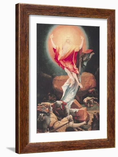 The Resurrection of Christ, from the Isenheim Altarpiece circa 1512-16-Matthias Grünewald-Framed Giclee Print