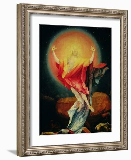 The Resurrection of Christ, from the Right Wing of the Isenheim Altarpiece, circa 1512-16-Matthias Grünewald-Framed Giclee Print