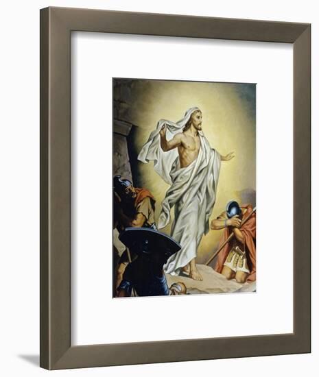 The Resurrection of Jesus-Heinrich Hofmann-Framed Premium Giclee Print