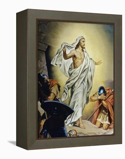 The Resurrection of Jesus-Heinrich Hofmann-Framed Premier Image Canvas