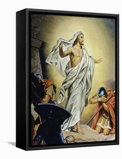 The Resurrection of Jesus-Heinrich Hofmann-Framed Premier Image Canvas