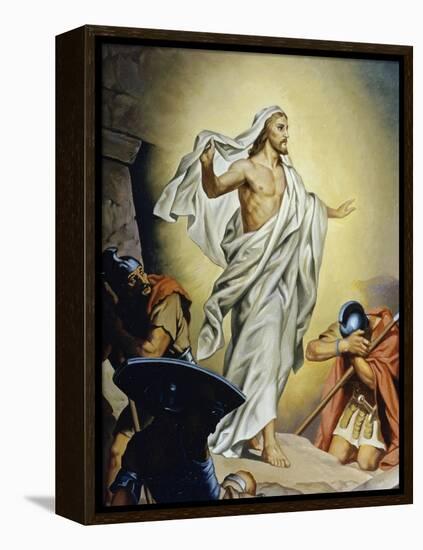 The Resurrection of Jesus-Heinrich Hofmann-Framed Premier Image Canvas