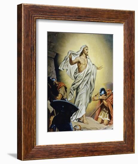 The Resurrection of Jesus-Heinrich Hofmann-Framed Giclee Print