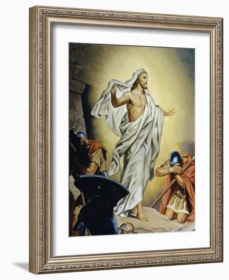 The Resurrection of Jesus-Heinrich Hofmann-Framed Giclee Print