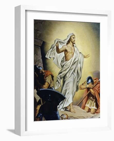 The Resurrection of Jesus-Heinrich Hofmann-Framed Giclee Print