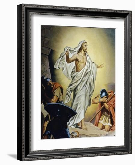 The Resurrection of Jesus-Heinrich Hofmann-Framed Giclee Print