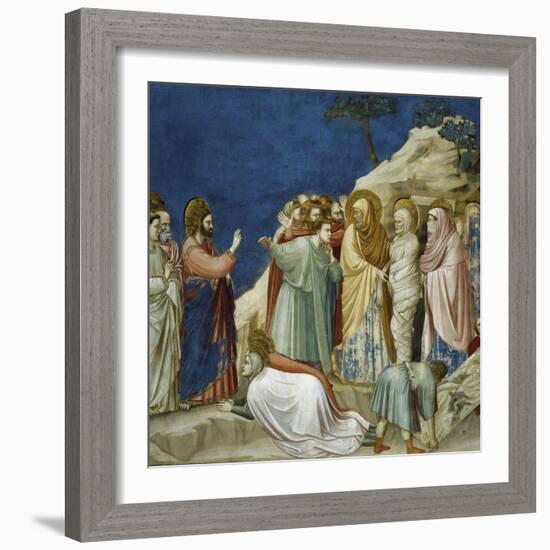 The Resurrection of Lazarus, Detail from Life and Passion of Christ, 1303-1305-Giotto di Bondone-Framed Giclee Print