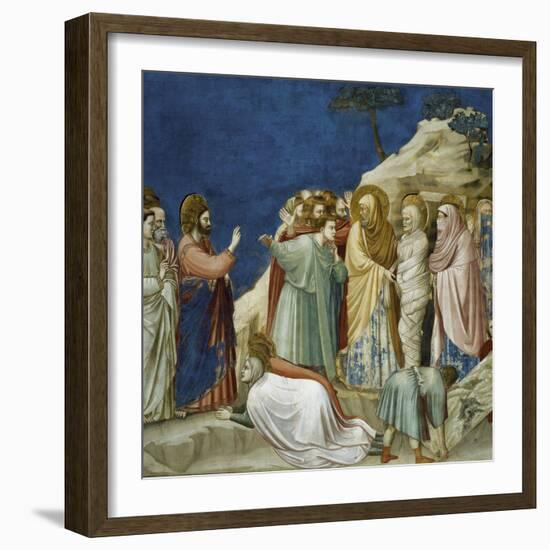 The Resurrection of Lazarus, Detail from Life and Passion of Christ, 1303-1305-Giotto di Bondone-Framed Giclee Print