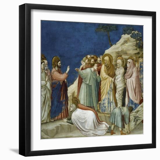 The Resurrection of Lazarus, Detail from Life and Passion of Christ, 1303-1305-Giotto di Bondone-Framed Giclee Print