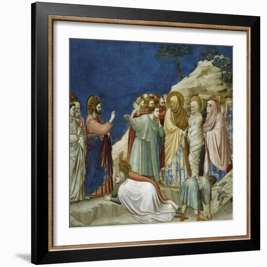 The Resurrection of Lazarus, Detail from Life and Passion of Christ, 1303-1305-Giotto di Bondone-Framed Giclee Print