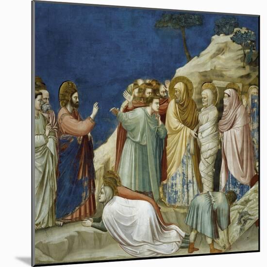 The Resurrection of Lazarus, Detail from Life and Passion of Christ, 1303-1305-Giotto di Bondone-Mounted Giclee Print