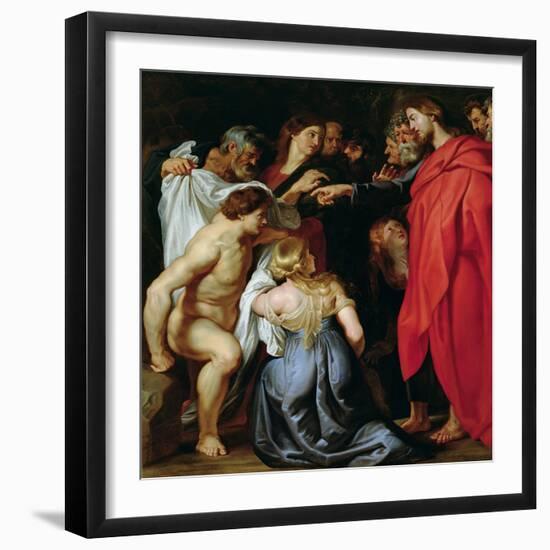 The Resurrection of Lazarus-Peter Paul Rubens-Framed Giclee Print