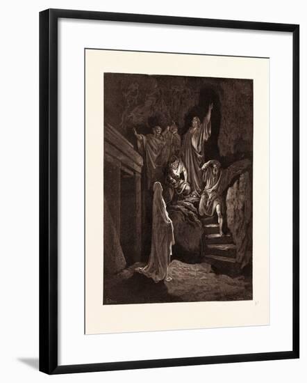 The Resurrection of Lazarus-Gustave Dore-Framed Giclee Print