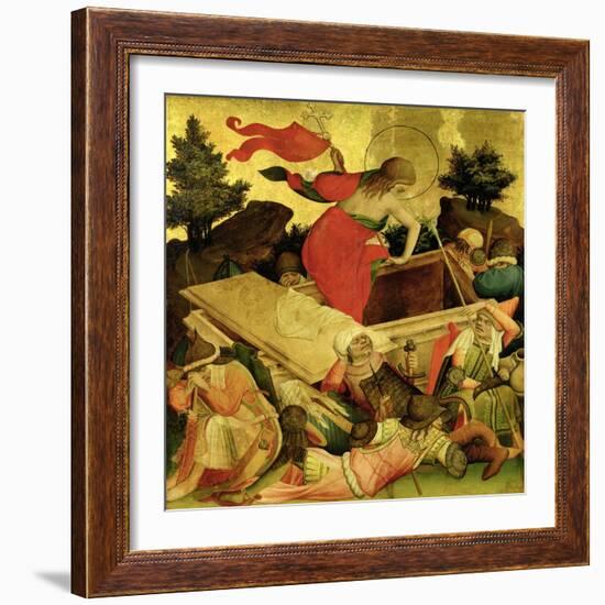 The Resurrection, Panel from the St. Thomas Altar from St. John's Church, Hamburg, Begun in 1424-Master Francke-Framed Giclee Print