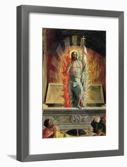 The Resurrection, Right Hand Predella Panel from the Altarpiece of St. Zeno of Verona, 1456-60-Andrea Mantegna-Framed Giclee Print