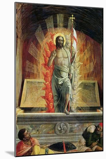 The Resurrection, Right Hand Predella Panel from the Altarpiece of St. Zeno of Verona, 1456-60-Andrea Mantegna-Mounted Giclee Print