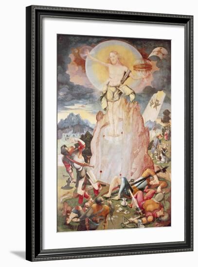 The Resurrection, Right Side Panel of Herrenberg Altarpiece, 1519-Jorg Ratgeb-Framed Giclee Print