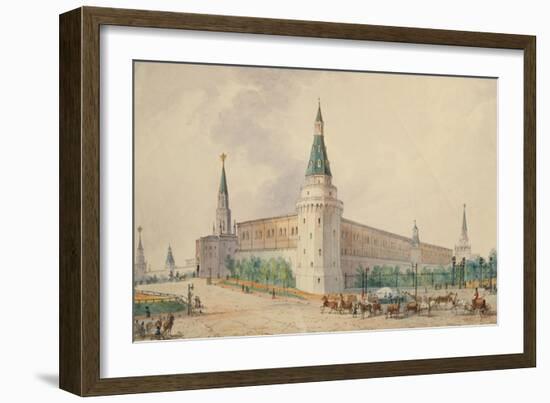 The Resurrection Square and the Alexander Garden in Moscow-Joseph Vivien-Framed Giclee Print