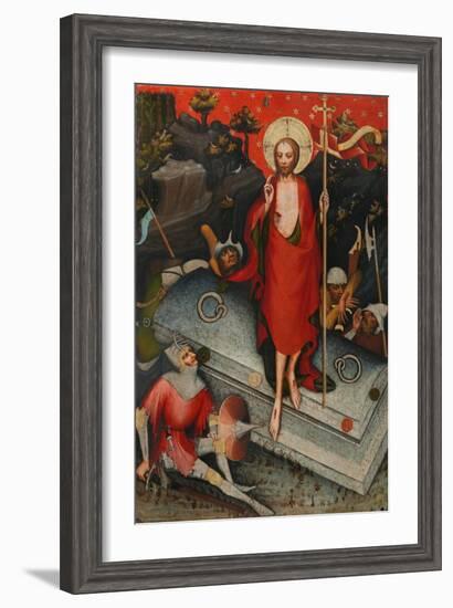 The Resurrection, SS James the Less, Bartholomew, Philip, after 1380-Master of the Trebon Altarpiece-Framed Giclee Print