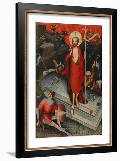 The Resurrection, SS James the Less, Bartholomew, Philip, after 1380-Master of the Trebon Altarpiece-Framed Giclee Print