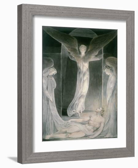 The Resurrection: the Angels Rolling Away the Stone from the Sepulchre-William Blake-Framed Giclee Print