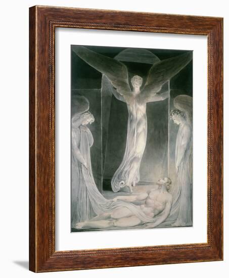 The Resurrection: the Angels Rolling Away the Stone from the Sepulchre-William Blake-Framed Giclee Print